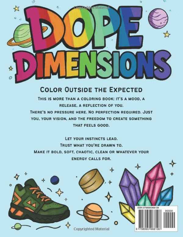 Dope Dimensions: A Coloring Journey Through Time and Space - Wright Creative Collective
