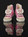 The Monarch Pearl Coquette | Custom High-Top Canvas Sneakers