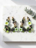 Riot Grrrl Emerald & Spiky Heroine Hoops | Handmade Statement Earrings