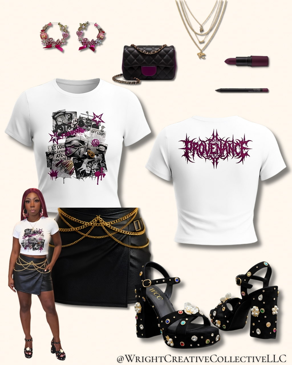 The "Freaknik’s Alive & Punk’s Not Dead" Unisex Two-Piece Set – Mineral Wash Black Alt Grunge Set