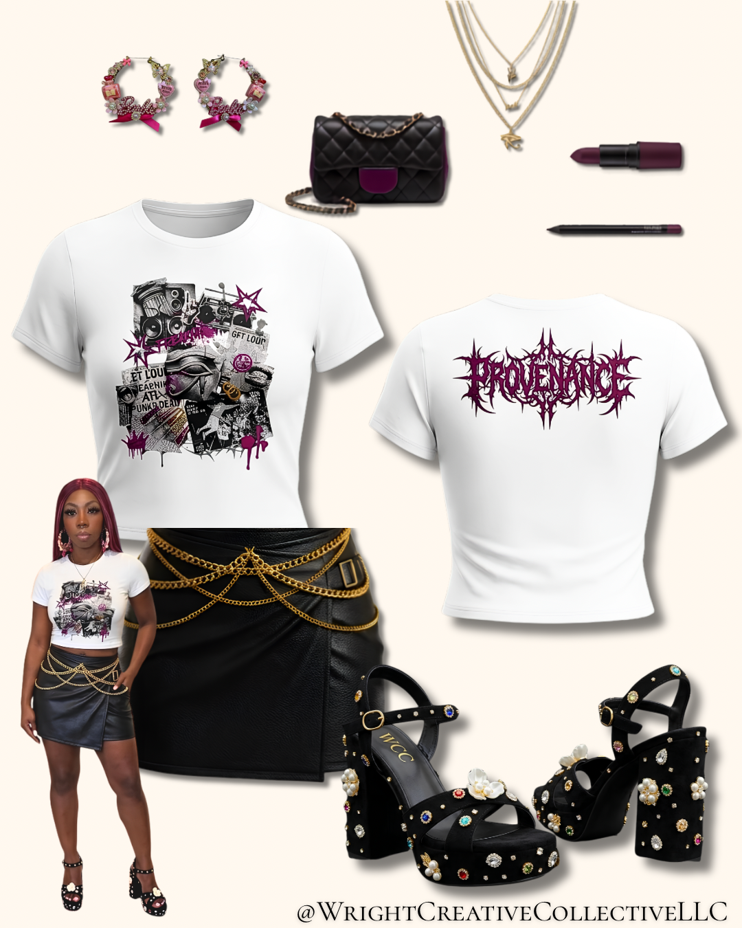 The "Freaknik’s Alive & Punk’s Not Dead" Unisex Two-Piece Set – Mineral Wash Black Alt Grunge Set