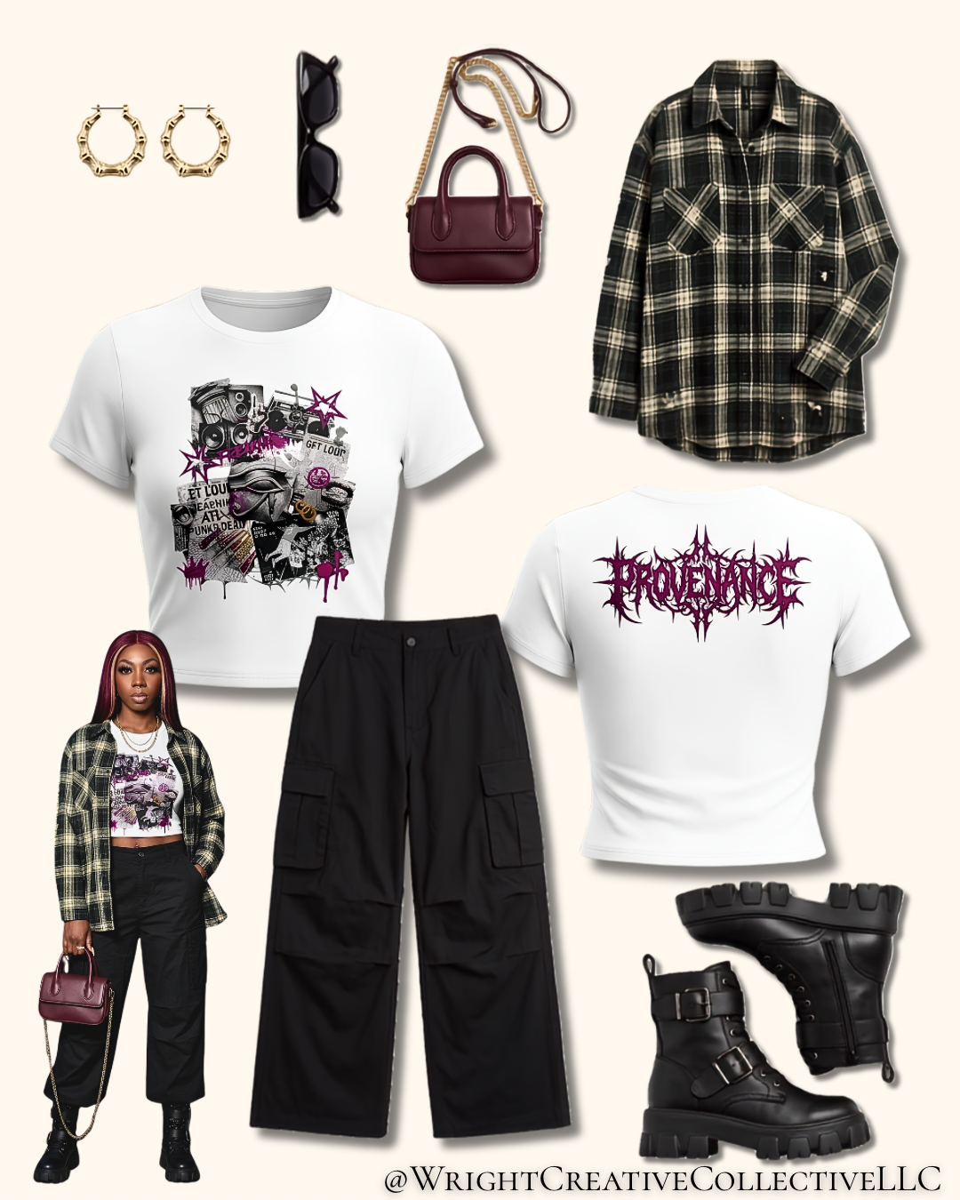 The "Freaknik’s Alive & Punk’s Not Dead" Unisex Two-Piece Set – Mineral Wash Black Alt Grunge Set